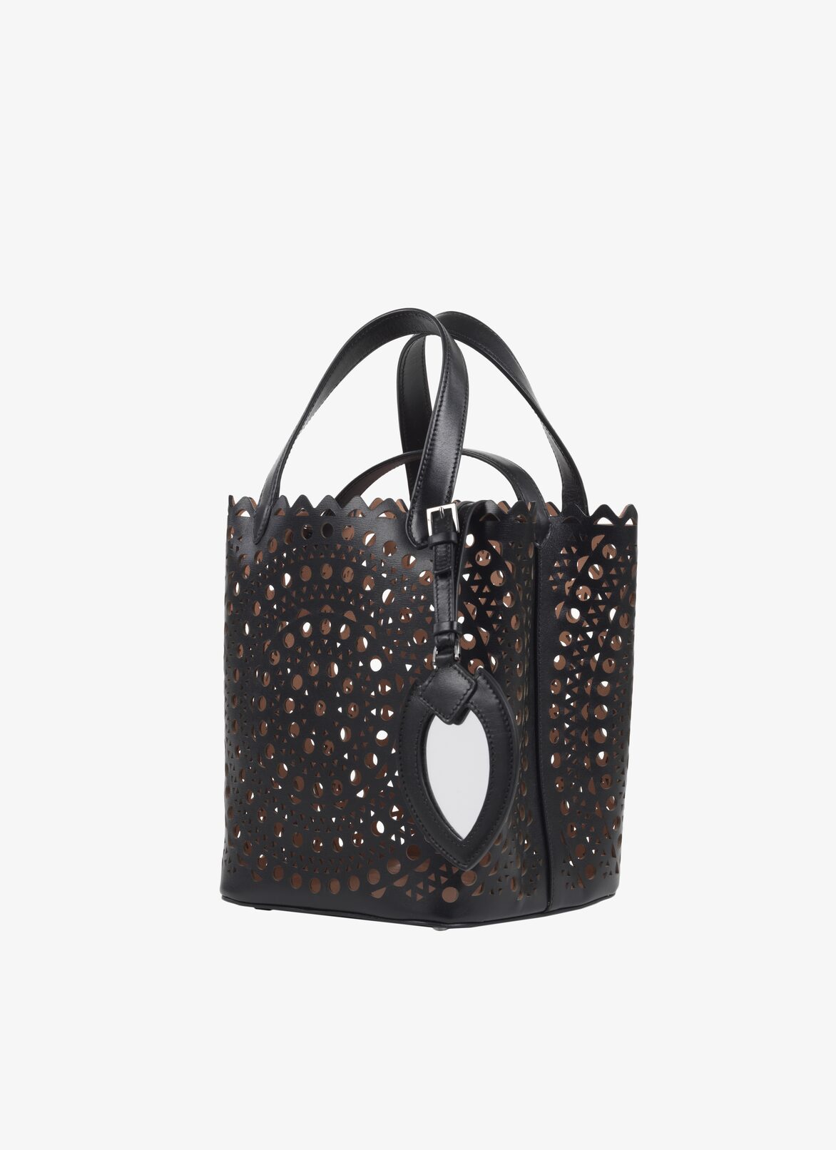 NEW VIENNE TOTE BAG IN LUXE LEATHER 
 ALAÏA BLACK NEW VIENNE TOTE BAG IN LUXE LEATHER